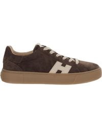 Hogan - Low-Top Suede Sneakers With Logo Detail And Chunky Sole - Lyst