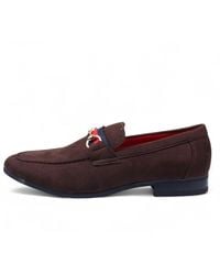 Infinity Leather - Suede Loafers With Buckle Slip-On Dress Shoes - Lyst