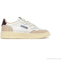 Autry - Medalist Low Suede And Leather Sneakers/Fig Aulw Ls18 - Lyst
