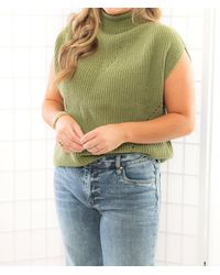 Thml - Turtleneck Ribbed Sweater Vest - Lyst