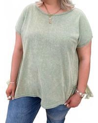 Easel - Ruffle Bottom Top - Lyst