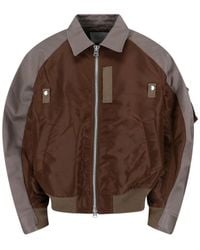 Sacai - Structured Jacket With Classic Front Closure - Lyst