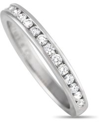Tiffany & Co. - Platinum 0.25ct Diamond Band Ring Ti21-052024 - Lyst
