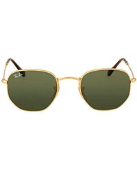 Ray-Ban - Ray Ban Hexagonal Flat Lenses Classic G-15 Sunglasses Rb3548N 001 48 - Lyst