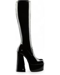 Windsor Smith - Knee-High Sock Platform Goth Heel Boots - Lyst