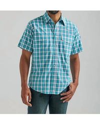 Wrangler - Wrinkle Resist Short Sleeve Western Snap Shirt - Lyst
