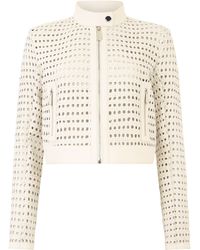 Philipp Plein - Weaved Leather Fitted Jacket - Lyst