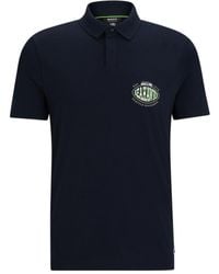 BOSS - X Nfl Cotton-piqu Polo Shirt With Collaborative Branding - Lyst