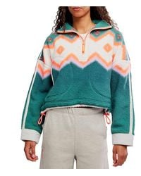 Free People - Mountain High Printed 1/2 Zip Fleece Pullover - Lyst