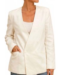 Enza Costa - Linen Double Breasted Jacket - Lyst