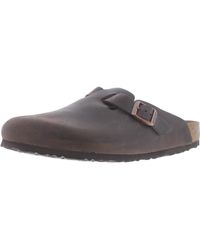 Birkenstock - Boston Leather Slip On Mule Sandals - Lyst