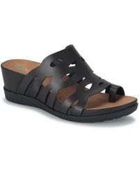 BareTraps - Demetra Faux Leather Slip On Slide Sandals - Lyst