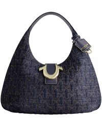 True Religion - Quilted Horseshoe Large Denim Hobo - Lyst