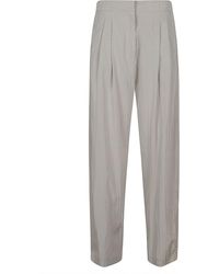 The Row - Iven Pant Straight-Leg Pleated Pants - Lyst