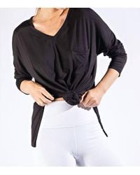 Mono B - Modal V-Neck Pocket Tee - Lyst