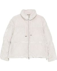 Herno - Textured Pattern Boxy Silhouette Down Jacket - Lyst
