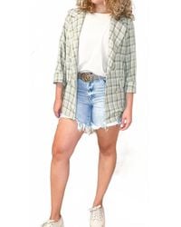 Lena® - Nora Plaid Oversized Double Breasted Blazer - Lyst