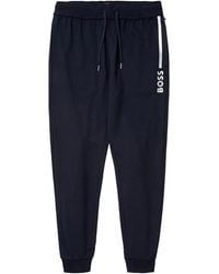 BOSS - Boss Lined Logo Cuff Drawstrings Sweatpants Admiral - Lyst