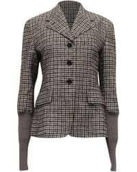 Chloé - Plaid Single-Breasted Blazer With Pockets - Lyst
