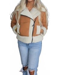 TCEC - Sherpa Trim Padded Puffer Jacket - Lyst