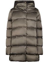 Herno - Quilted Puffer Coat With Plush Fur-Lined High Collar - Lyst