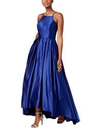 Betsy & Adam - Satin High-Low Evening Dress - Lyst