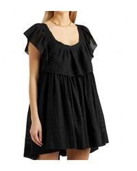Free People - Hailey Ruffle Babydoll Mini Dress - Lyst