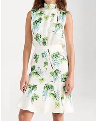 Saloni - Fleur Short Mini Dress - Lyst