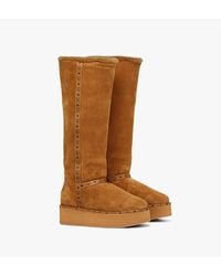 MCM - Boots In Calfskin Suede Leather - Lyst