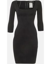 DSquared² - Cotton Knit Scoop Neck Mini Dress - Lyst