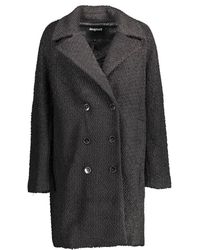 Desigual - Black Polyester Jackets & Coat - Lyst
