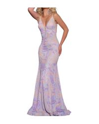 Jovani - V Neckline Mermaid Gown - Lyst