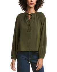 Bella Dahl - Full Sleeve Raglan Button Down Blouse - Lyst