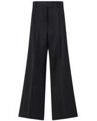 Sportmax - Wide-Leg Tailored Trousers With High Waist - Lyst