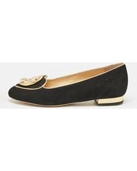 Charlotte Olympia - Suede Eclipse Ballet Flats - Lyst