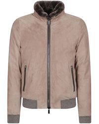 Moorer - Bellati-Ur Plush Fur-Collar Cashmere Bomber Jacket - Lyst