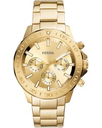 Fossil Bannon Multifunction Gold-tone Stainless Steel Watch - Metallic