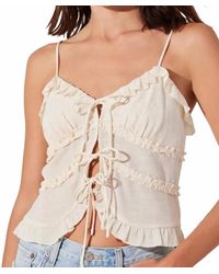 Astr - Bea Tie-Front Top - Lyst