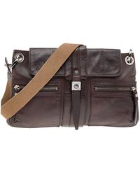 Lanvin - Dark Leather Flap Shoulder Bag - Lyst