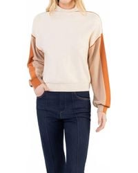 Thml - Colorblocked Mock Neck Sweater - Lyst