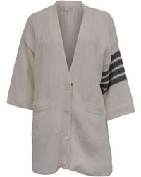 Thom Browne - Stripe Oversized Cardigan - Lyst