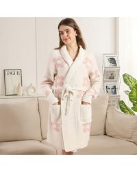 TRUEDAMES - Daisies Robe With Pockets And Belt - Lyst