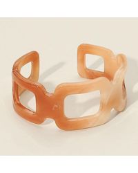 Fashnzfab - Celluloid Acetate Open Link Cuff Bracelet Neutral - Lyst