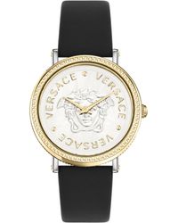 Versace - V-dollar Leather Watch - Lyst