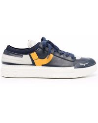 Ferragamo - Logo-print Lace-up Sneakers - Lyst