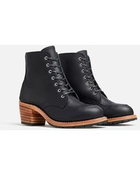 Red Wing - Wing Heritage Clara 3406 Boots Leather Lace Up Block Heel - Lyst
