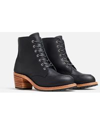 Red Wing - Wing Heritage Clara 3406 Boots Leather Lace Up Block Heel - Lyst