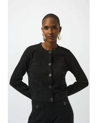 Joseph Ribkoff - Crewneck Button Front Jacket - Lyst