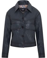 Infinity Leather - Retro Biker Leather Jacket - Lyst