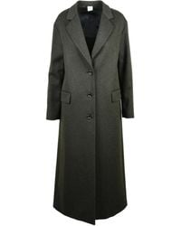 Aspesi - Longline Tailored Coat With Notched Lapel And Button Closure - Lyst